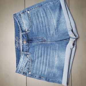 Copper Flash Jean Shorts